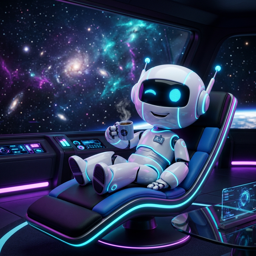 Robot Relaxing Mascot